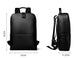 Skald Black Pebbled Leather Backpack | Slim Black Leather Backpack STEEL HORSE LEATHER