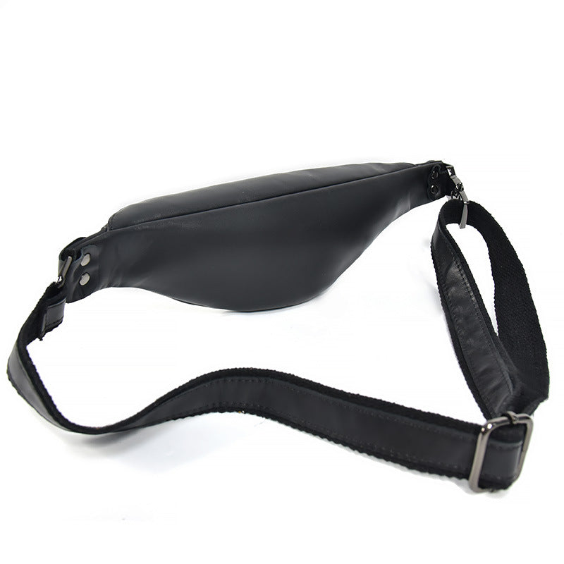 Sigrid Smooth Black Leather Waist Bag | Smooth Black Leather Fanny Pack STEEL HORSE LEATHER