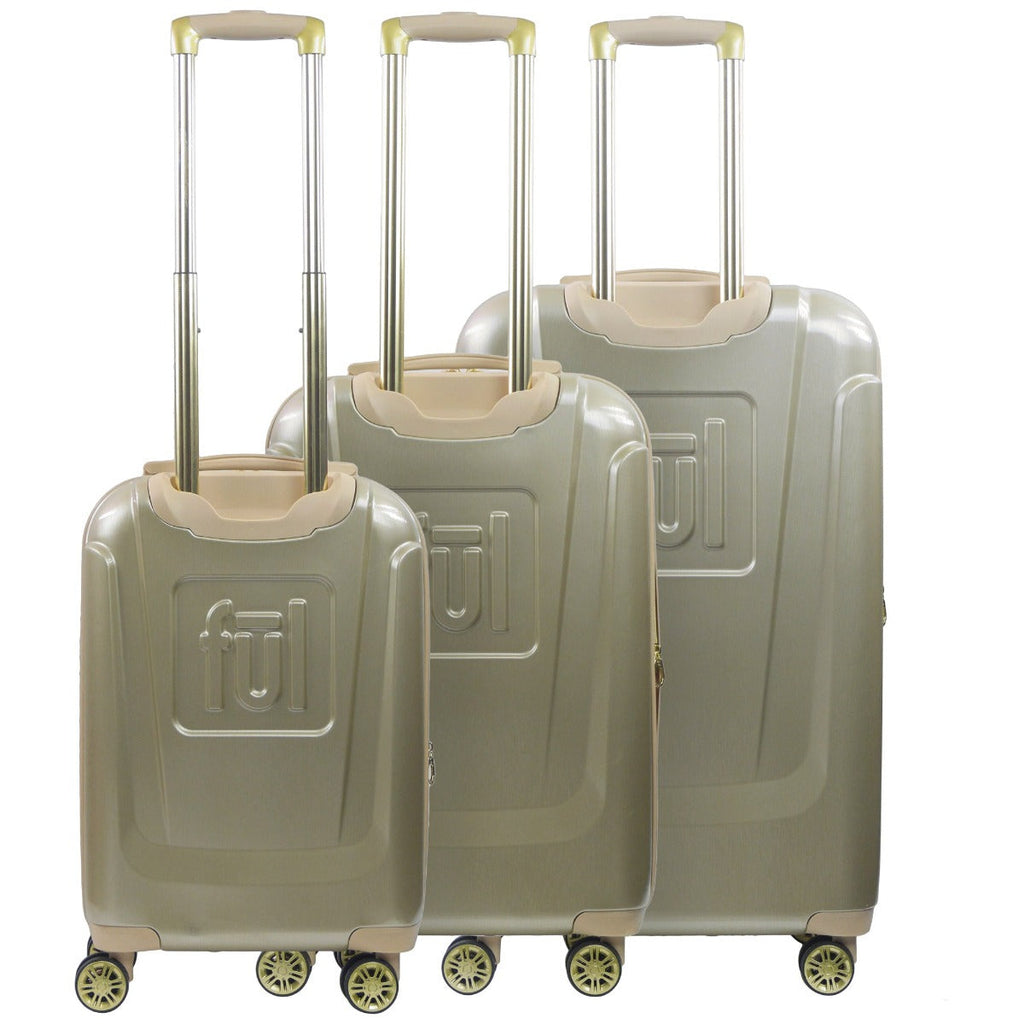 Disney Minnie Mouse Rolling Luggage 3 Piece Set Taupe Ful Luggage