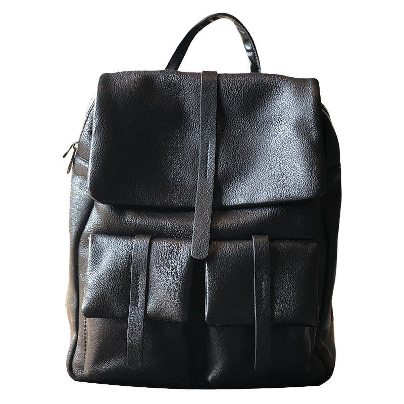 Stylish Full Grain Leather Backpack Natural Cow Leather Travel Backpack Women Leather School Backpack TSM1931 RockCow Leather Studio