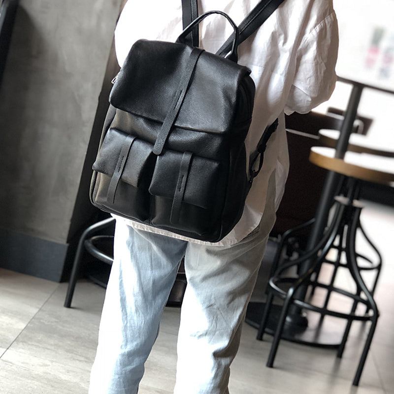 Stylish Full Grain Leather Backpack Natural Cow Leather Travel Backpack Women Leather School Backpack TSM1931 RockCow Leather Studio