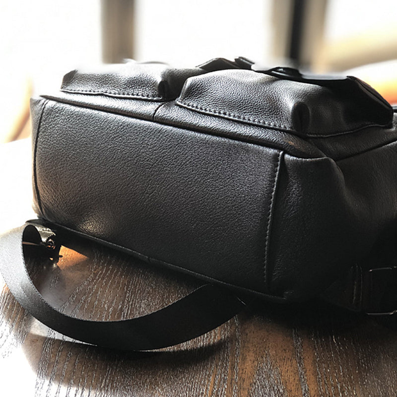 Stylish Full Grain Leather Backpack Natural Cow Leather Travel Backpack Women Leather School Backpack TSM1931 RockCow Leather Studio