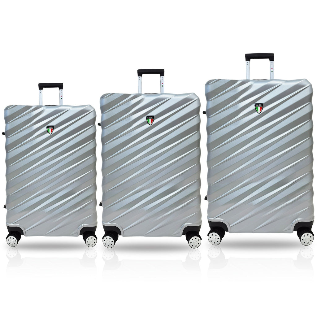 TUCCI Italy DISINVOLTA Fabric 3 PC 20", 24", 28" Luggage Suitcase Set Tucci