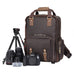 The Gaetano | Large Leather Backpack Camera Bag with Tripod Holder STEEL HORSE LEATHER