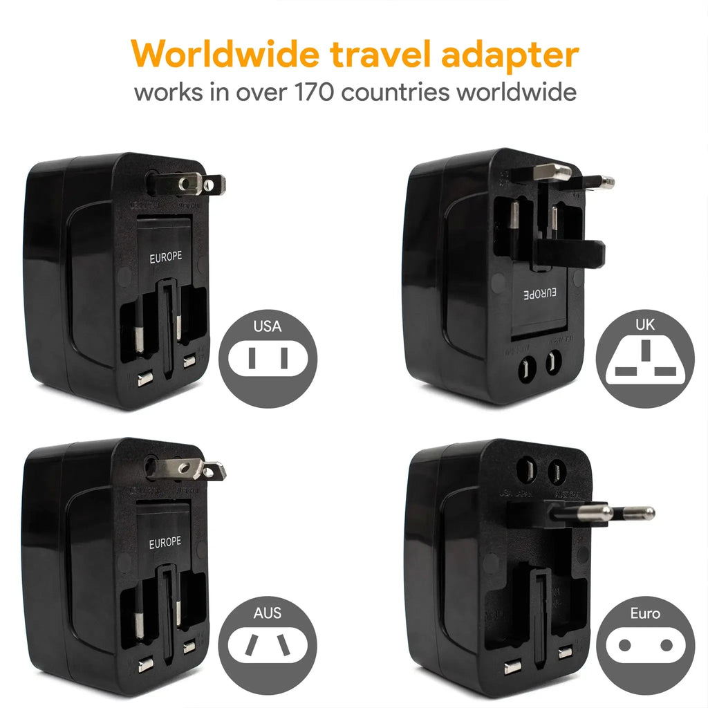 International Travel Adapter with USB Ports Travellty