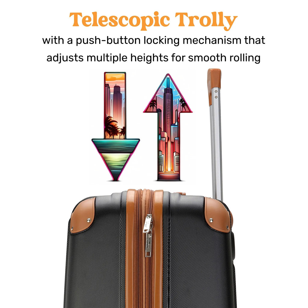 Collins 3 Piece Expandable Retro Luggage Set Travellty