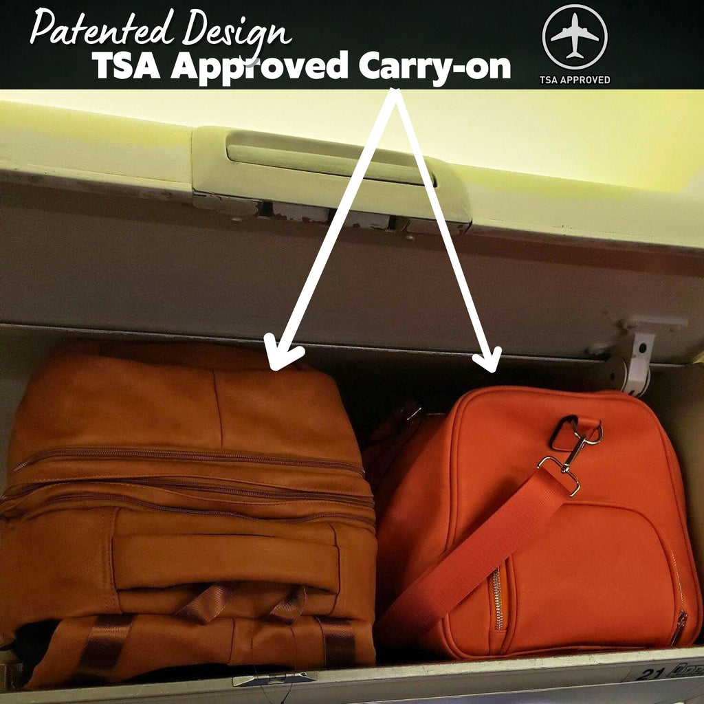 Brown Leather Patented Carry-on Bag (XL Design) (Only 300 Made) Sole Premise