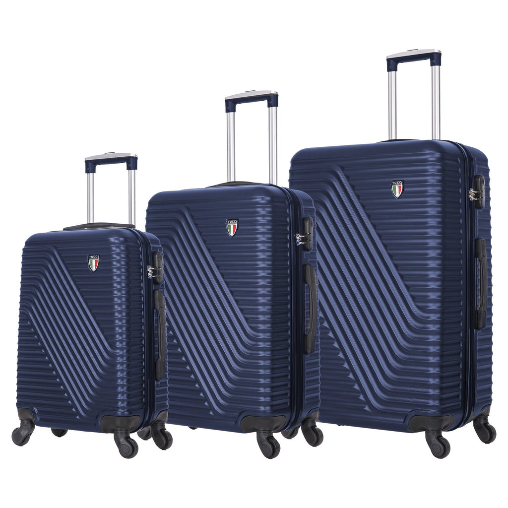 TUCCI Italy TRAVOLA 3PC Hardside Luggage Set (20", 24", 28") Tucci
