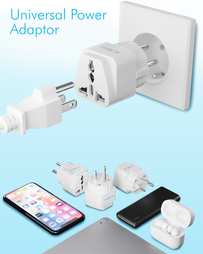 Israel Travel Adapter - Type H - 3 Pack (GP-14) Ceptics