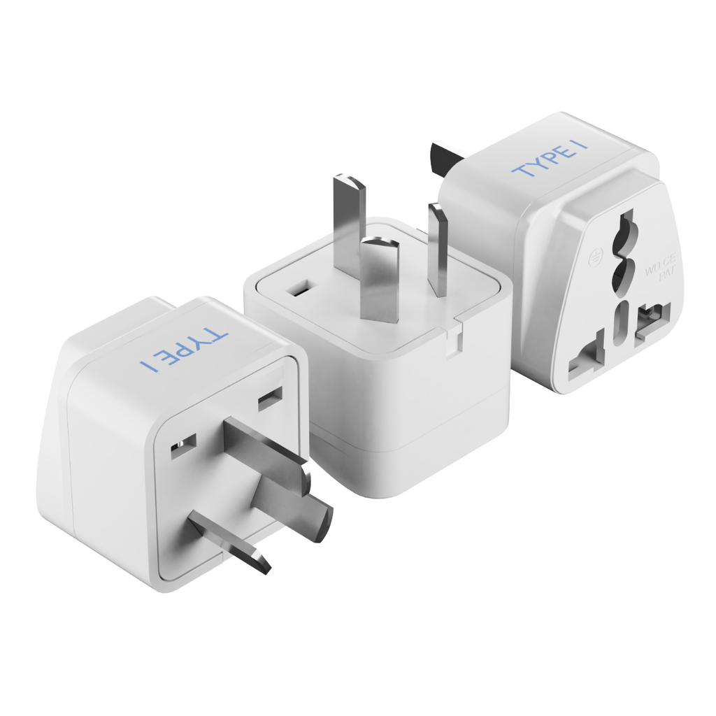 Australia, China Travel Adapter - Type I - 3 Pack (GP-16) Ceptics