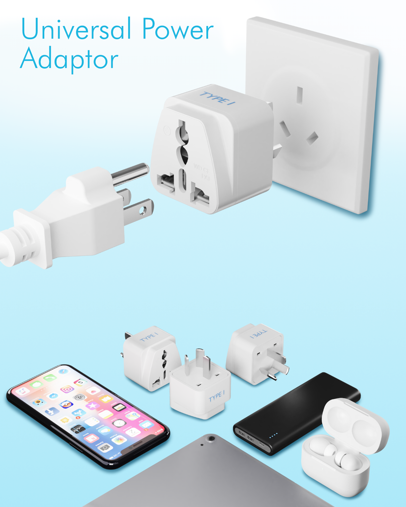 Australia, China Travel Adapter - Type I - 3 Pack (GP-16) Ceptics