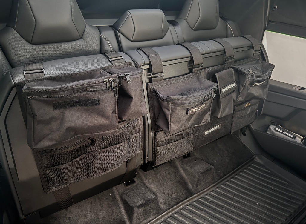 Cyber Truck Backseat Storage Solutions Overland Gear Guy