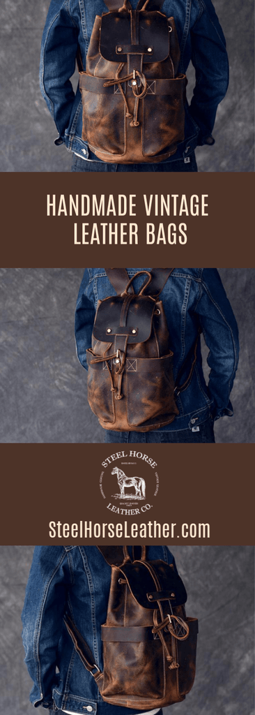 The Olaf Rucksack | Vintage Leather Travel Backpack STEEL HORSE LEATHER