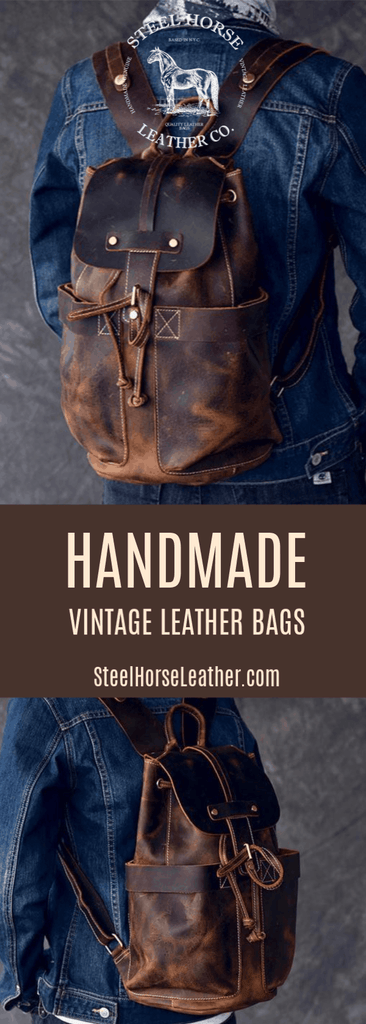 The Olaf Rucksack | Vintage Leather Travel Backpack STEEL HORSE LEATHER