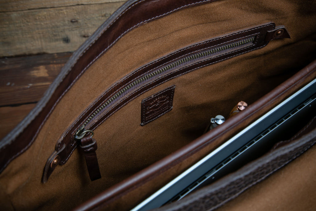 Theodore Leather Messenger Bag Mission Mercantile Leather Goods