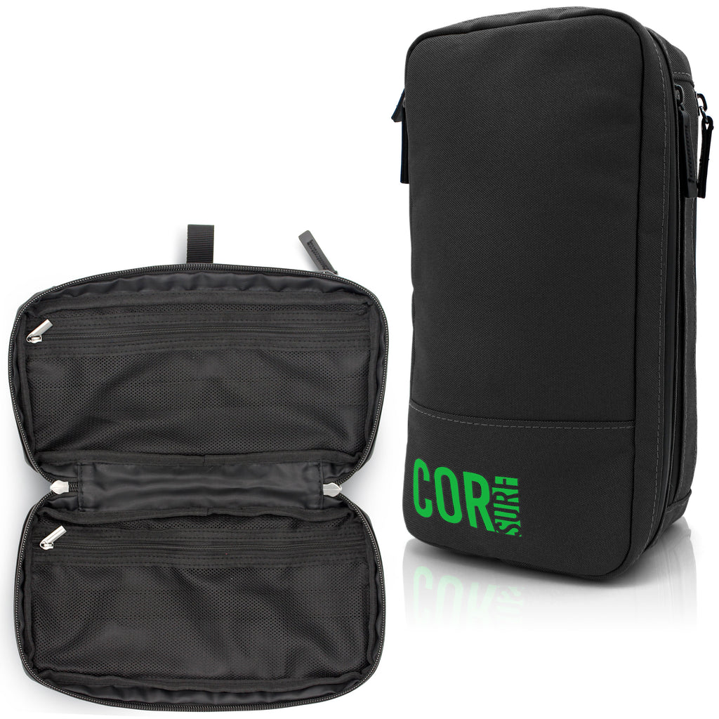 Island Hopper Travel Bundle - Backpack + Toiletry Bag + Compression Packing Cubes with YKK COR Surf