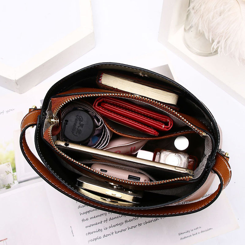 Top Grain Leather Handbag Women Natural Leather Shoulder Bag Stylish Womens Crossbody Bag RockCow Leather Studio