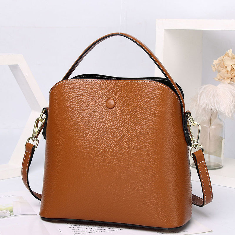 Top Grain Leather Handbag Women Natural Leather Shoulder Bag Stylish Womens Crossbody Bag RockCow Leather Studio