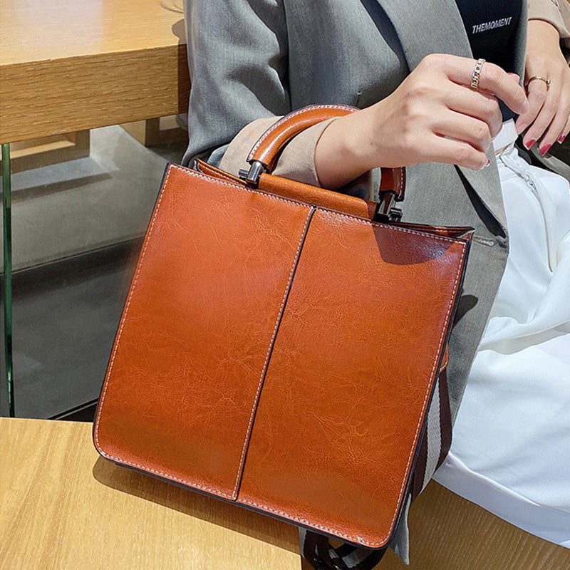 Top Grain Leather Shoulder Bag Leather Handbag Handmade Leather Bag For Women Stylish Crossbody Bags Gift For Her RockCow Leather Studio