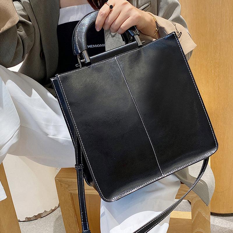 Top Grain Leather Shoulder Bag Leather Handbag Handmade Leather Bag For Women Stylish Crossbody Bags Gift For Her RockCow Leather Studio