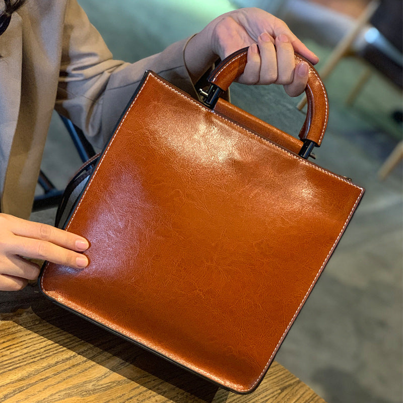 Top Grain Leather Shoulder Bag Leather Handbag Handmade Leather Bag For Women Stylish Crossbody Bags Gift For Her RockCow Leather Studio