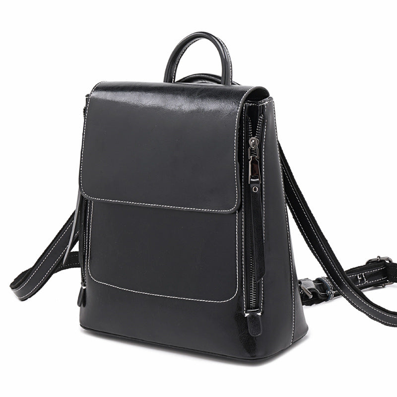 Top Grain Leather Women Backpack Retro Style Leather Rucksack Leather Shoulder Bag For Women RockCow Leather Studio