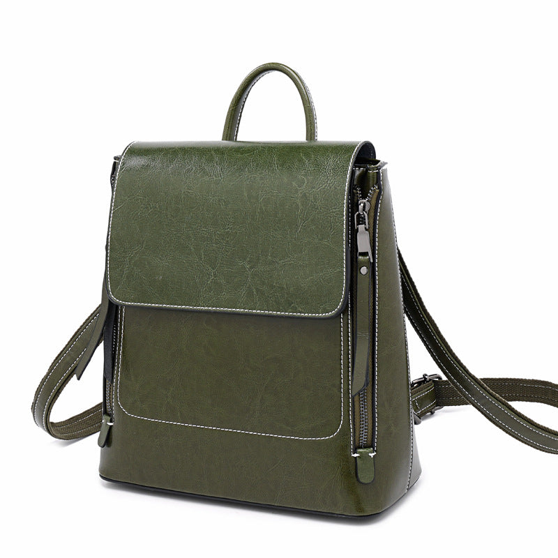 Top Grain Leather Women Backpack Retro Style Leather Rucksack Leather Shoulder Bag For Women RockCow Leather Studio