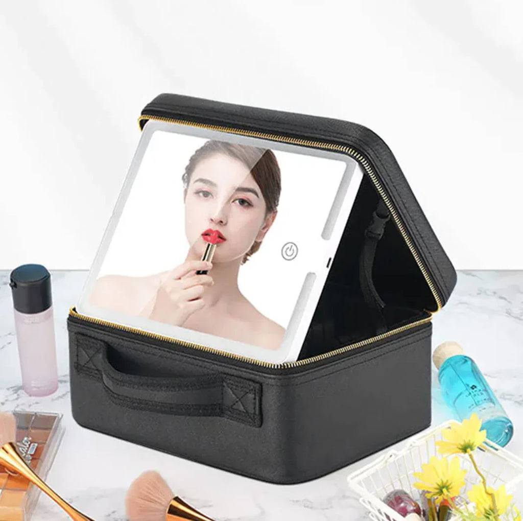 4K LED Vanity Case with Mirror - LuggageDesigners