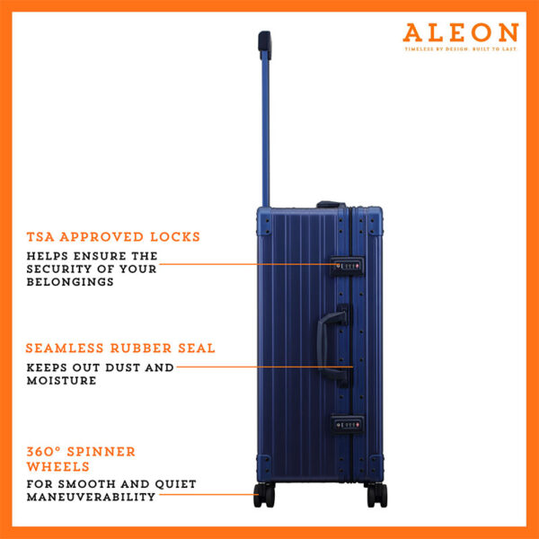 Aleon Aluminum 26″ Traveler with Suiter Checked Suitcase Aleon