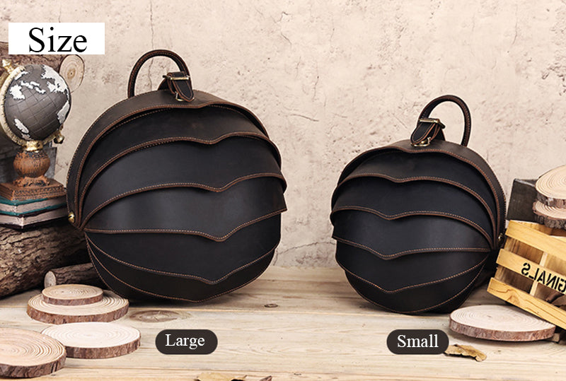 Unique Leather Backpack Handmade Vintage Leather Backpack Full Grain Leather Retro Beetle Rucksack RockCow Leather Studio