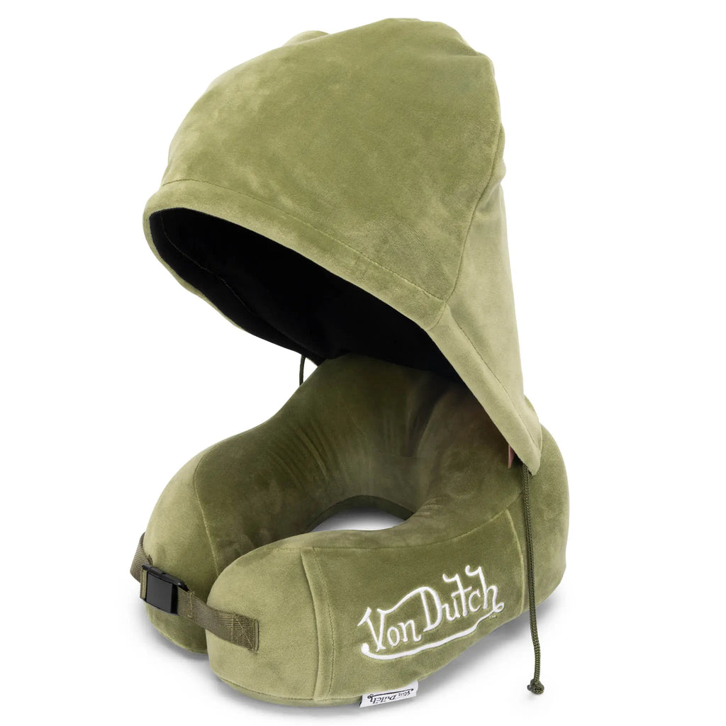 Eyeconic Hooded Ergonomic Memory Foam Travel Neck Pillow Travellty