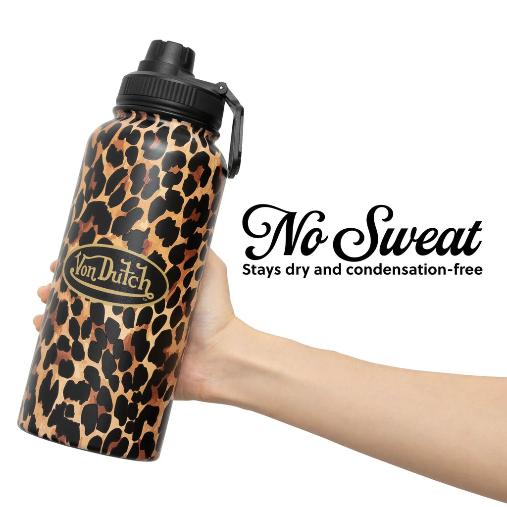 32oz Iconic Hydration Double Walled Insulated Stainless Steel Bottle Travellty