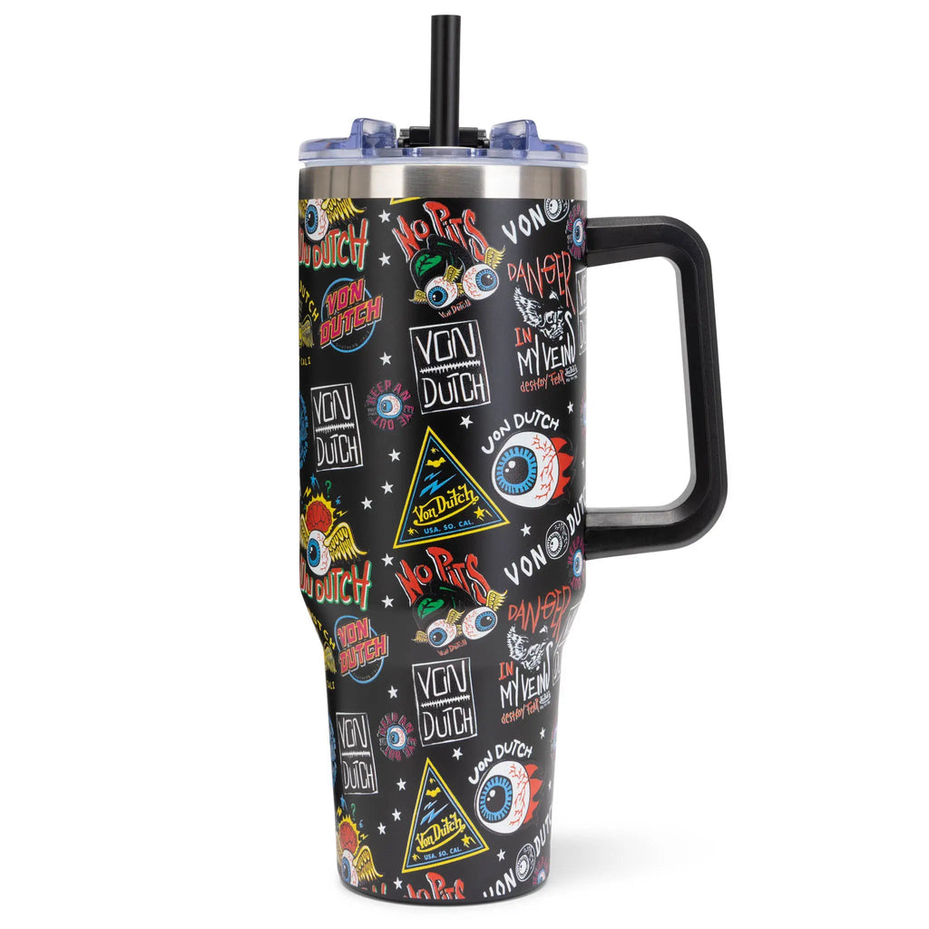 40oz Bold Double Walled Insulated Stainless Steel Tumbler Travellty