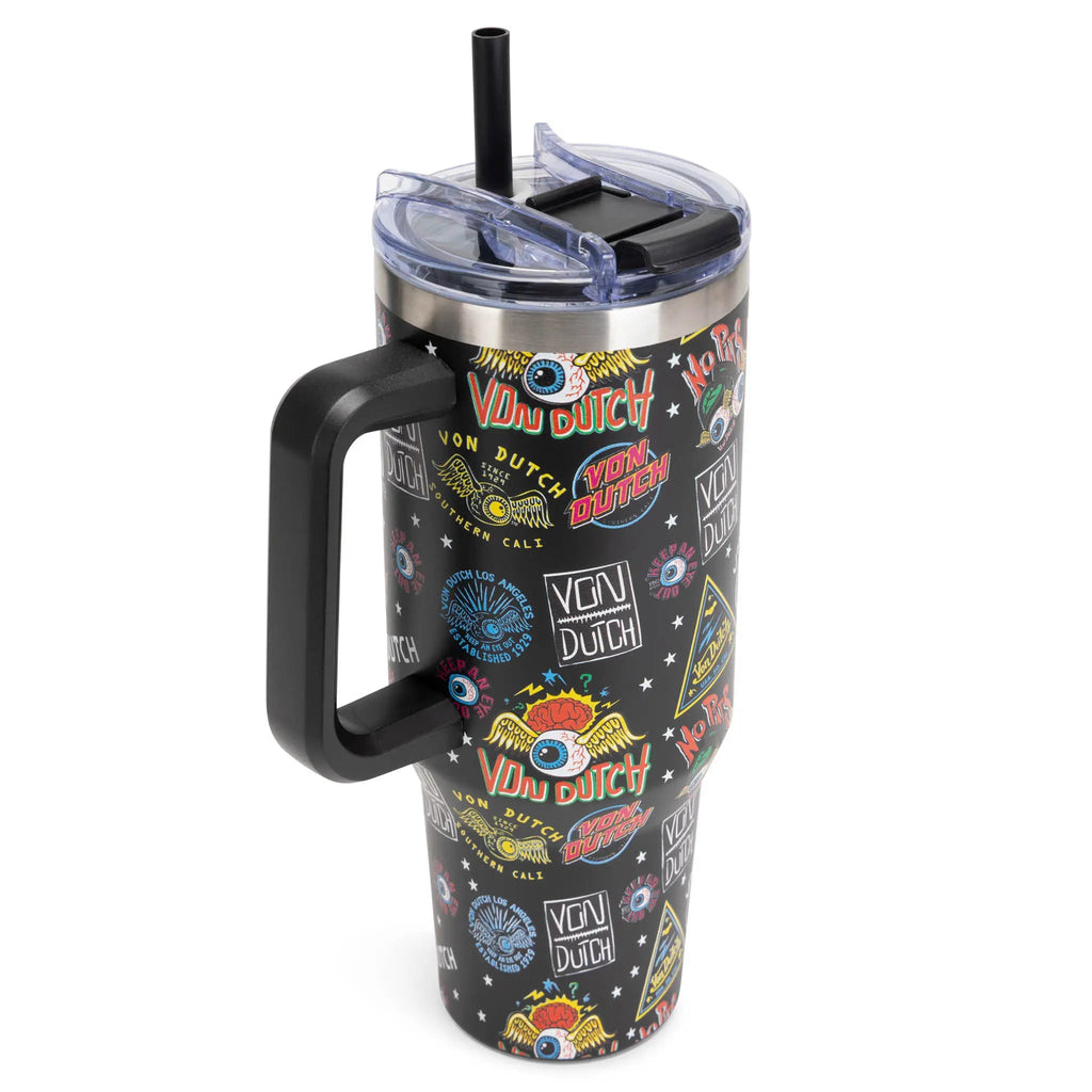40oz Bold Double Walled Insulated Stainless Steel Tumbler Travellty