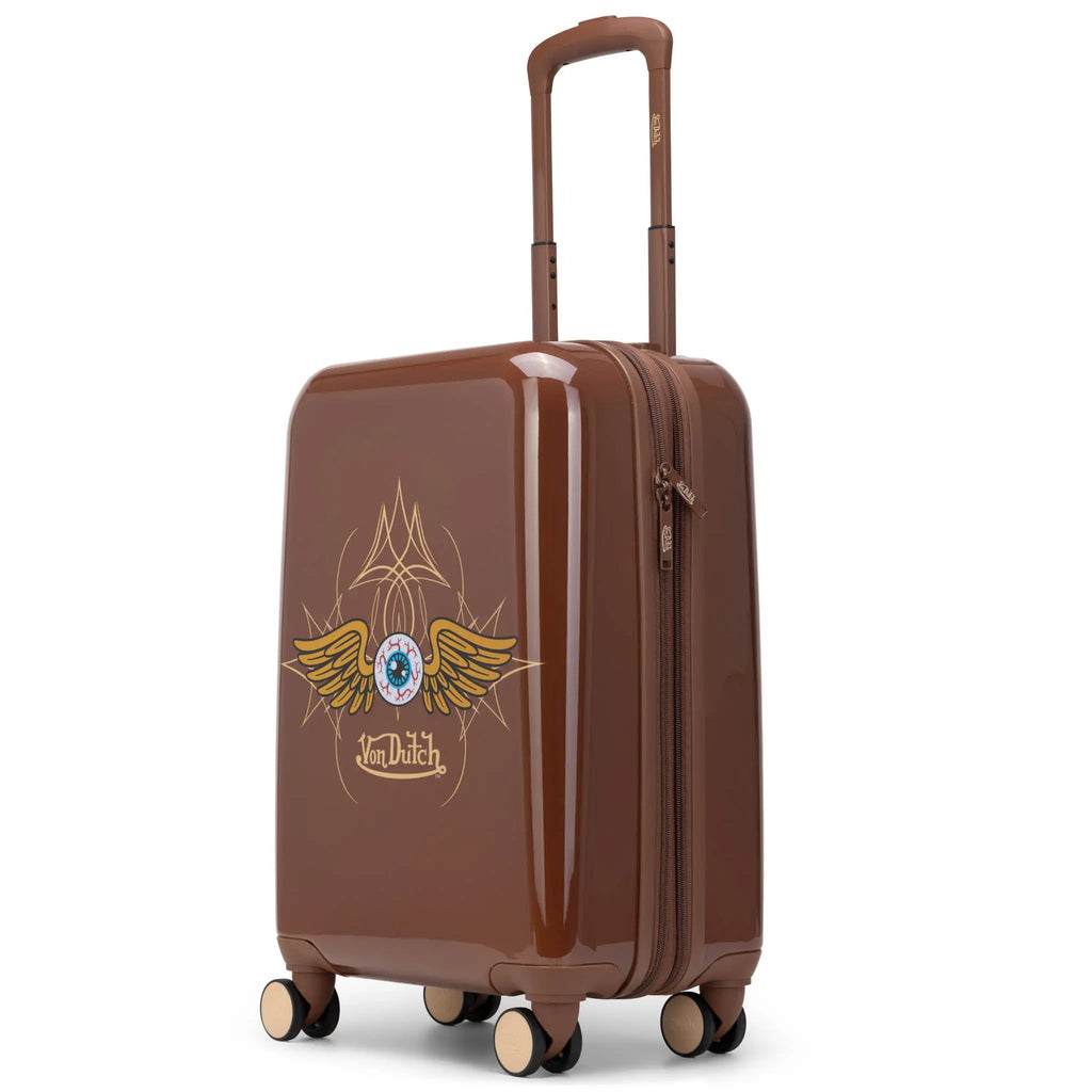 Kustom Kulture Expandable Hardside Carry-on Spinner Suitcase Travellty