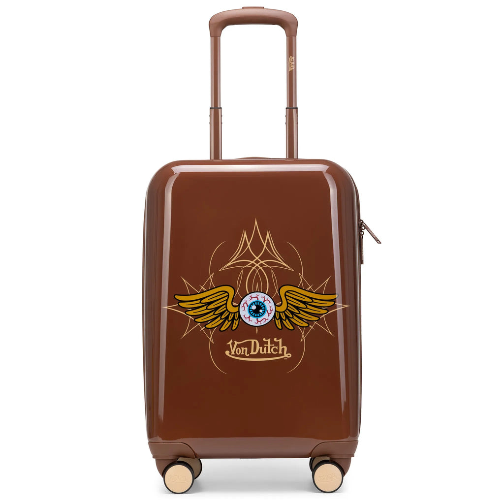 Kustom Kulture Expandable Hardside Carry-on Spinner Suitcase Travellty