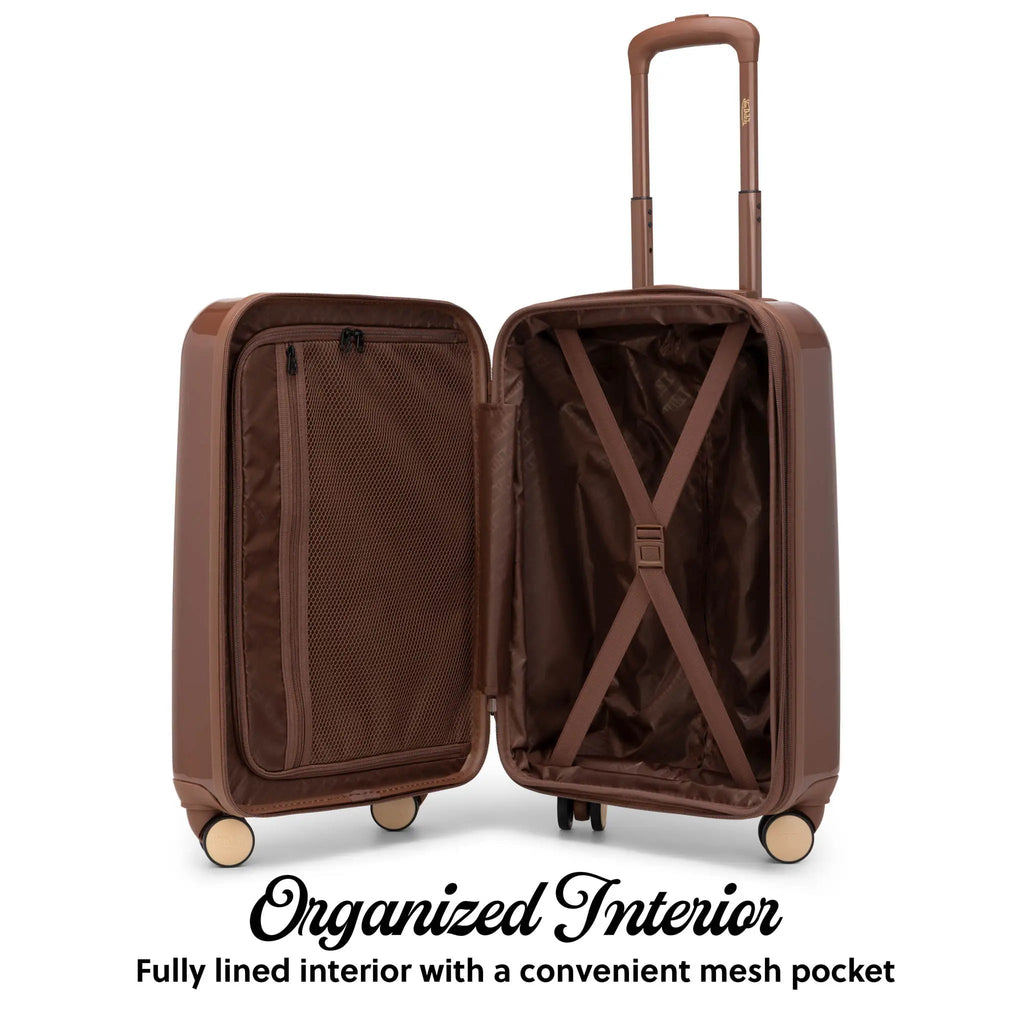 Kustom Kulture Expandable Hardside Carry-on Spinner Suitcase Travellty