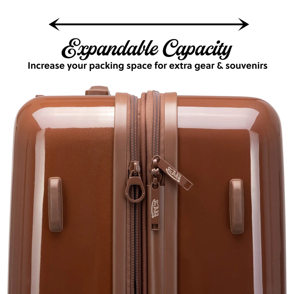 Kustom Kulture Expandable Hardside Carry-on Spinner Suitcase Travellty