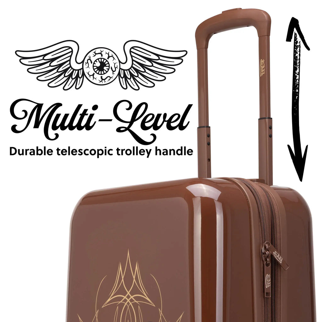 Kustom Kulture Expandable Hardside Carry-on Spinner Suitcase Travellty