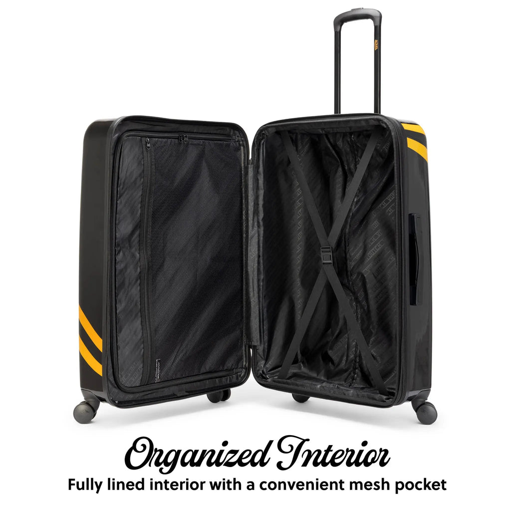 Kustom Kulture 3-Piece Expandable Hardside Spinner Luggage Set Travellty