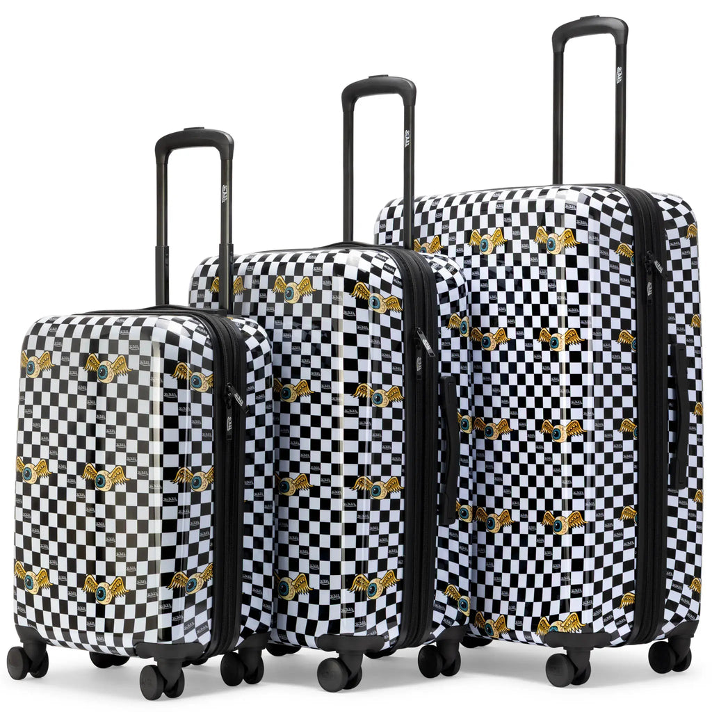 Kustom Kulture 3-Piece Expandable Hardside Spinner Luggage Set Travellty