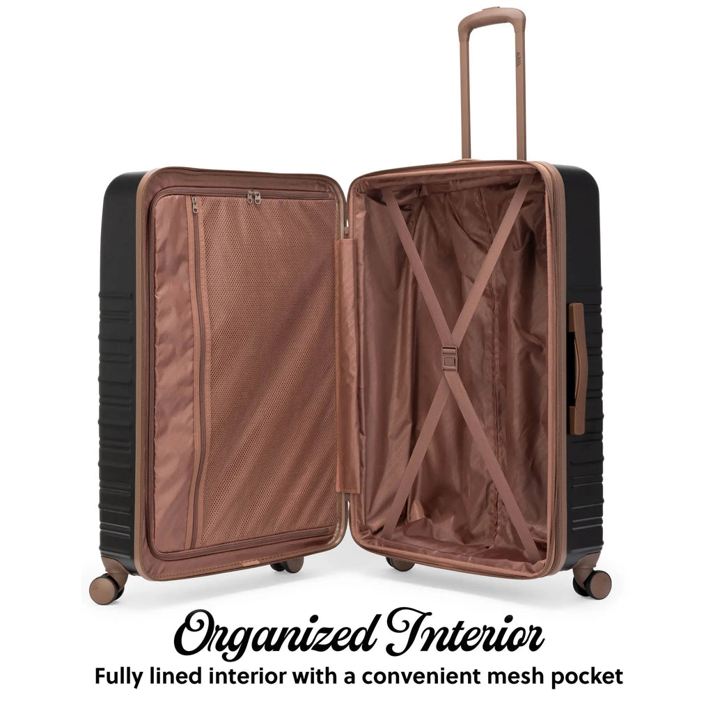 Retro Trek 3-Piece Expandable Hardside Spinner Luggage Set Travellty