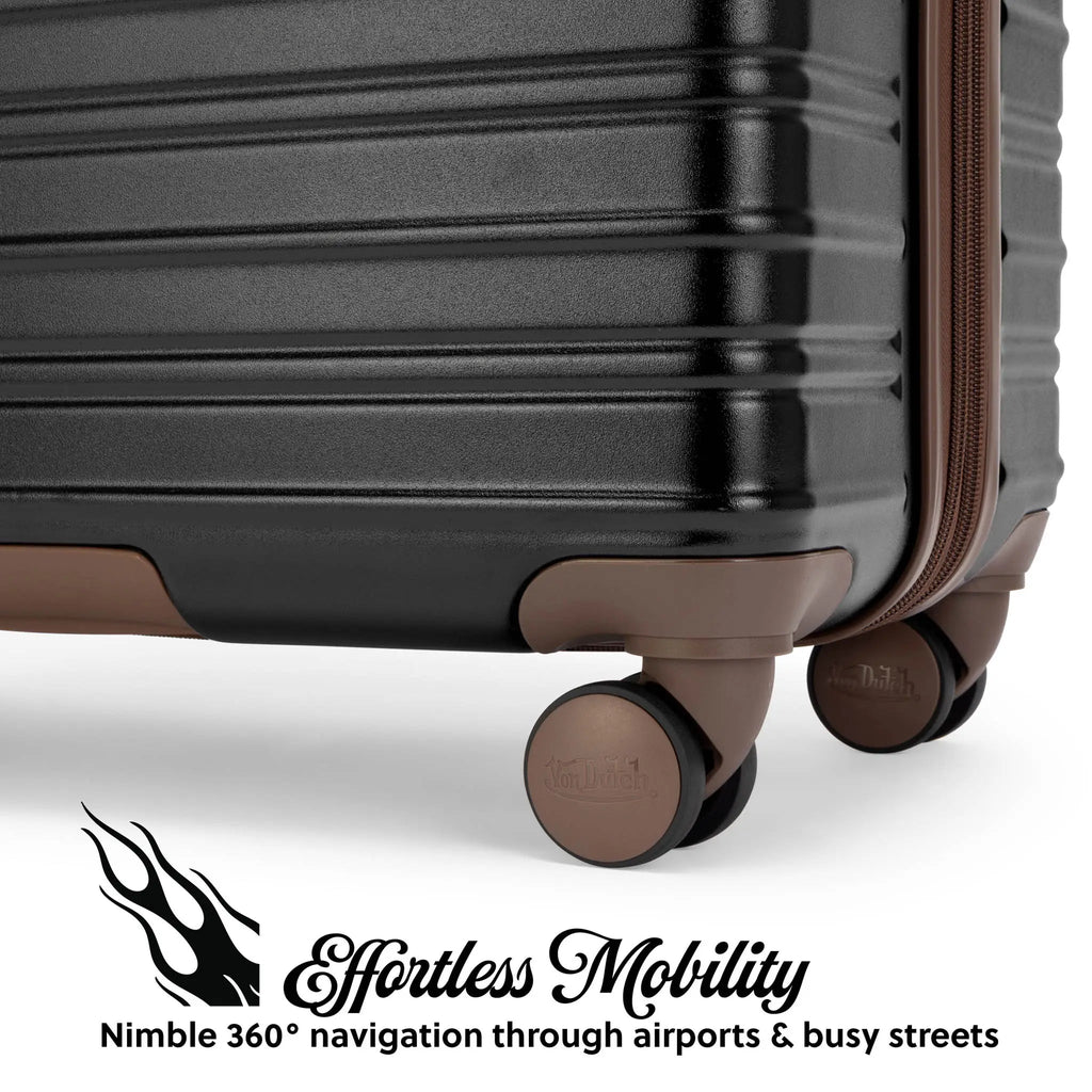 Retro Trek 3-Piece Expandable Hardside Spinner Luggage Set Travellty