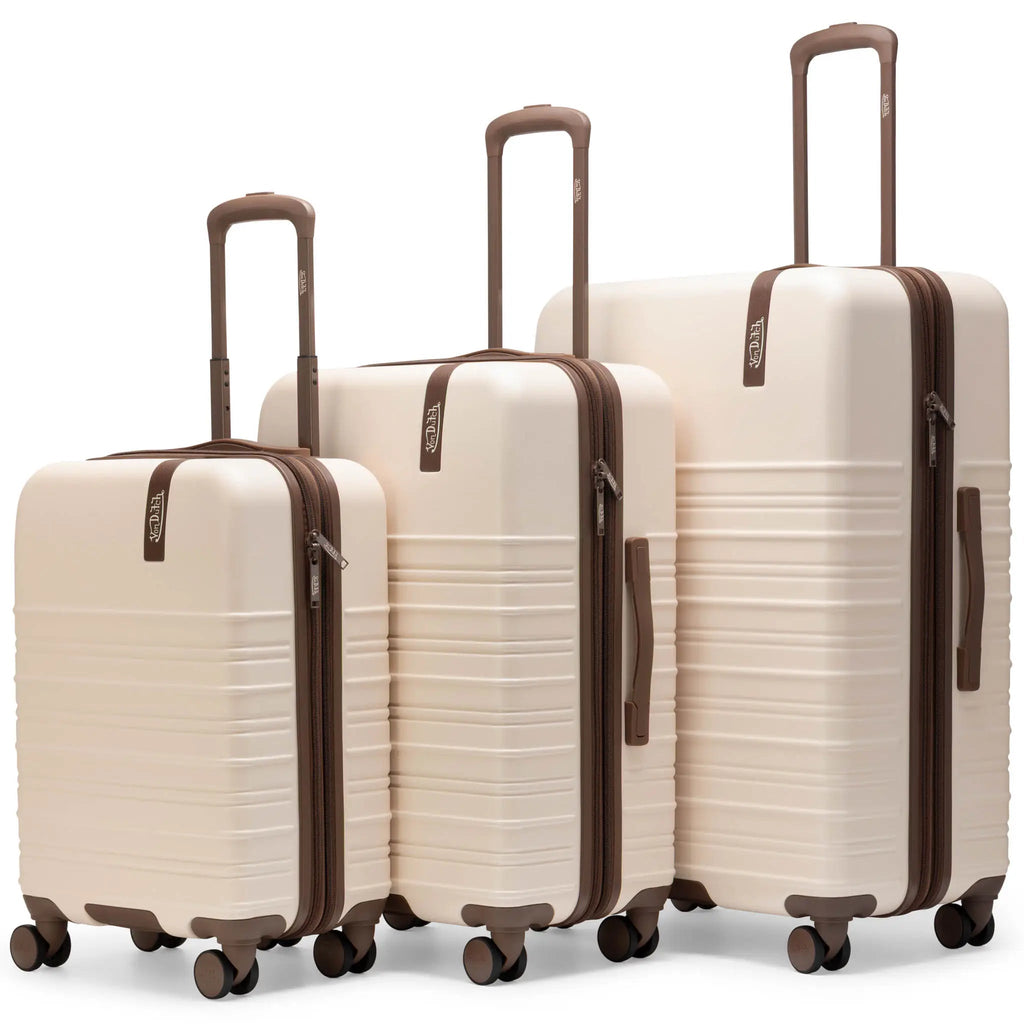 Retro Trek 3-Piece Expandable Hardside Spinner Luggage Set Travellty