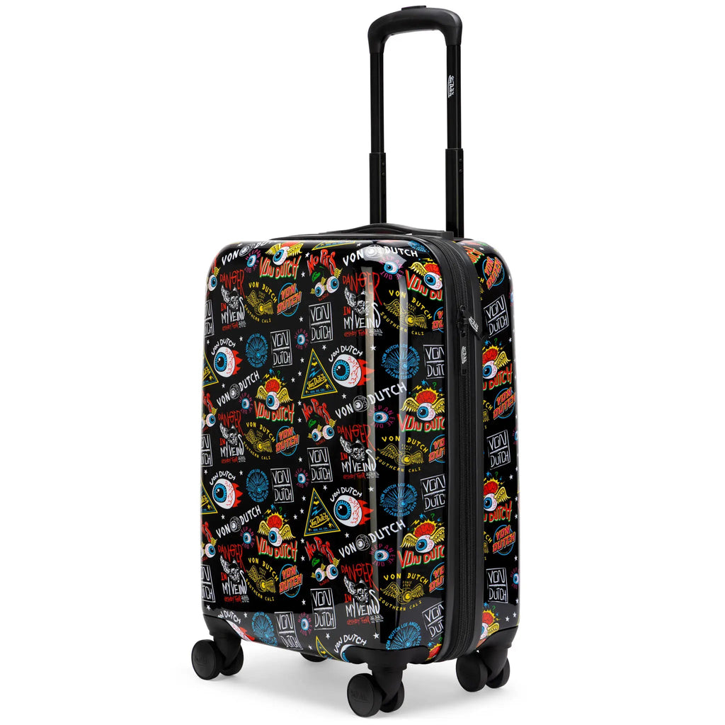 Kustom Kulture Expandable Hardside Carry-on Spinner Suitcase Travellty