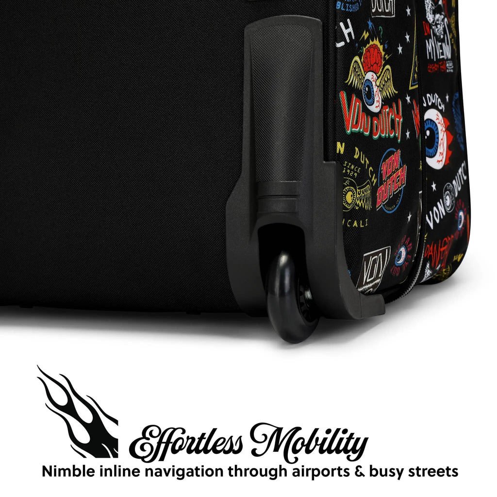 Jax Black 20" Carry-on Rolling Duffel Travellty