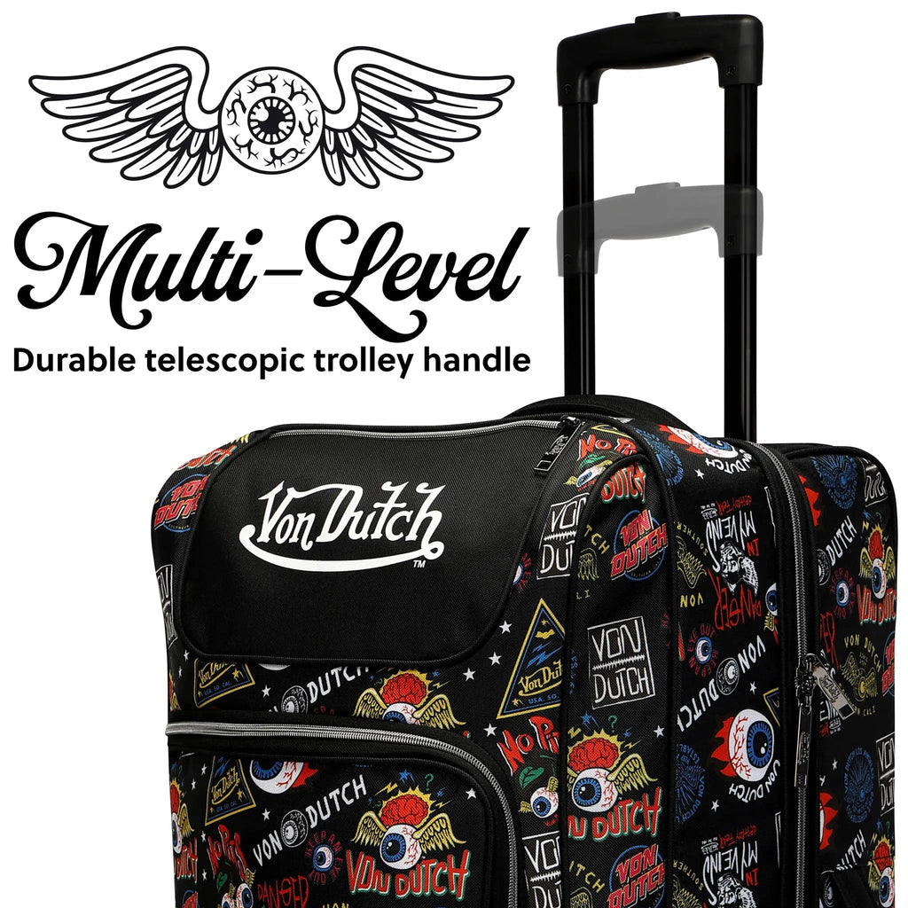 Jax Black 28" Checked Rolling Duffel Travellty