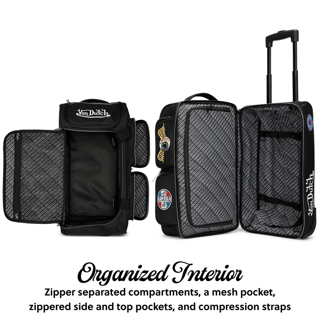 Signature Patch 20" Carry-on Rolling Duffel Travellty