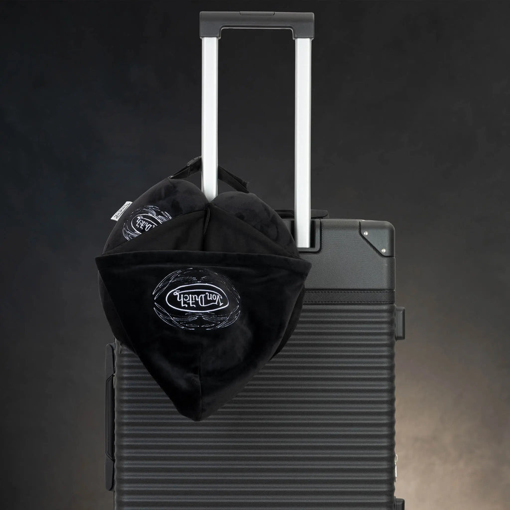 Von Dutch Pinstripe Hooded Memory Foam Pillow Travellty