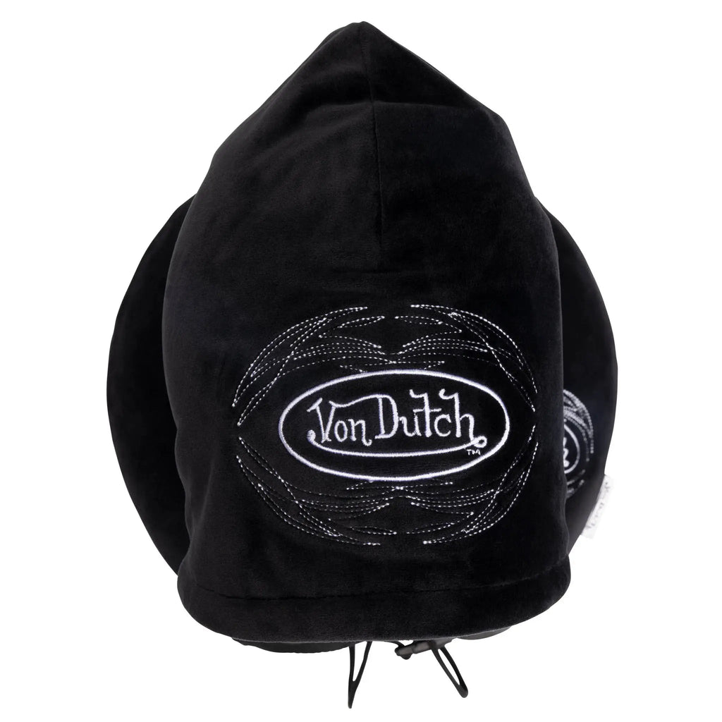 Von Dutch Pinstripe Hooded Memory Foam Pillow Travellty